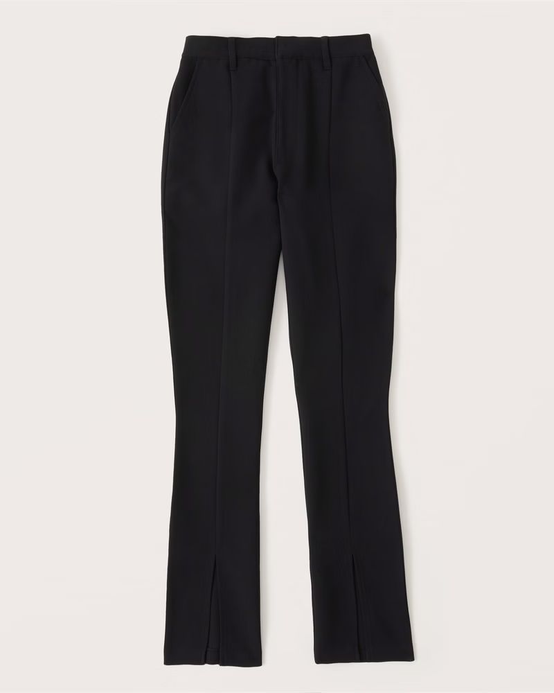 Women's Split-Hem Tailored Slim Straight Pants | Women's Bottoms | Abercrombie.com | Abercrombie & Fitch (US)