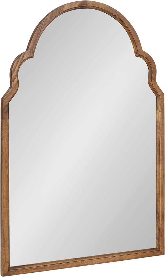 Kate and Laurel Hogan Wooden Arched Wall Mirror, 20 x 30, Rustic Brown, Vintage Farmhouse Morocca... | Amazon (US)