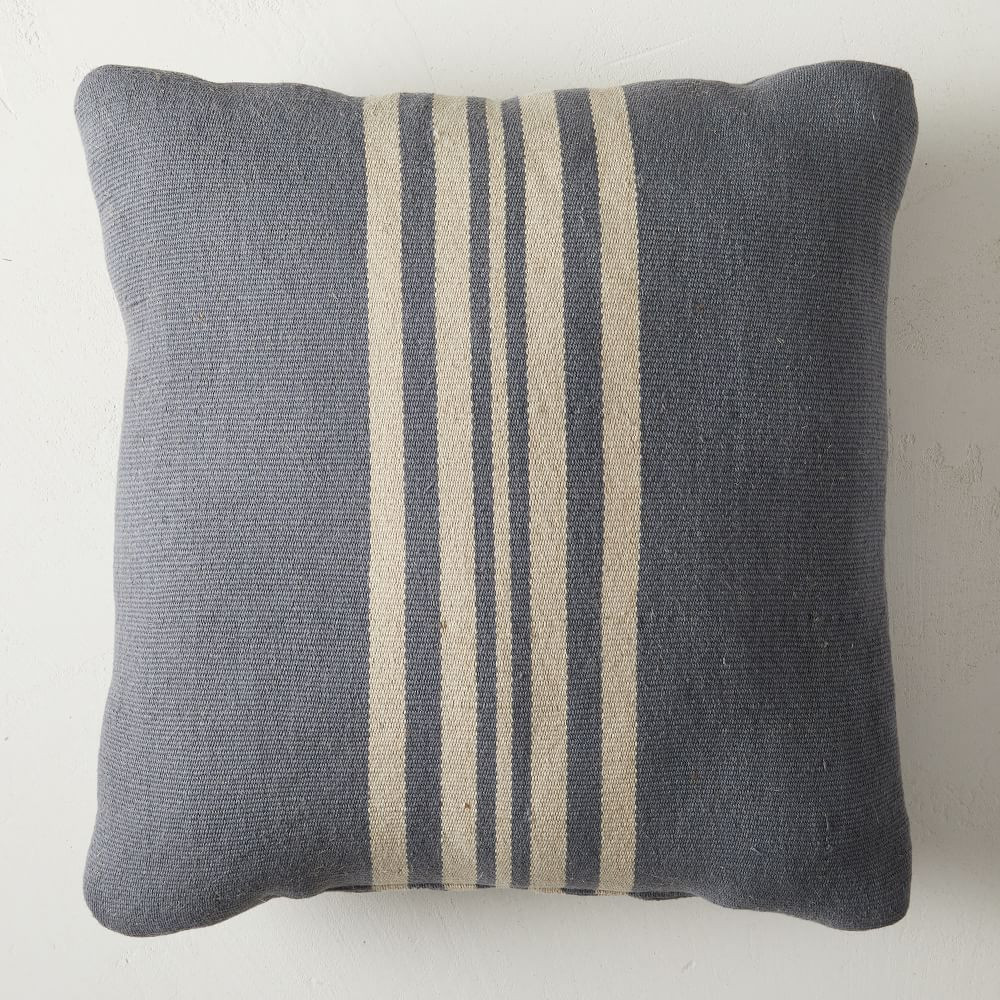 Natural Center Stripe Indoor/Outdoor Pillow | West Elm (US)