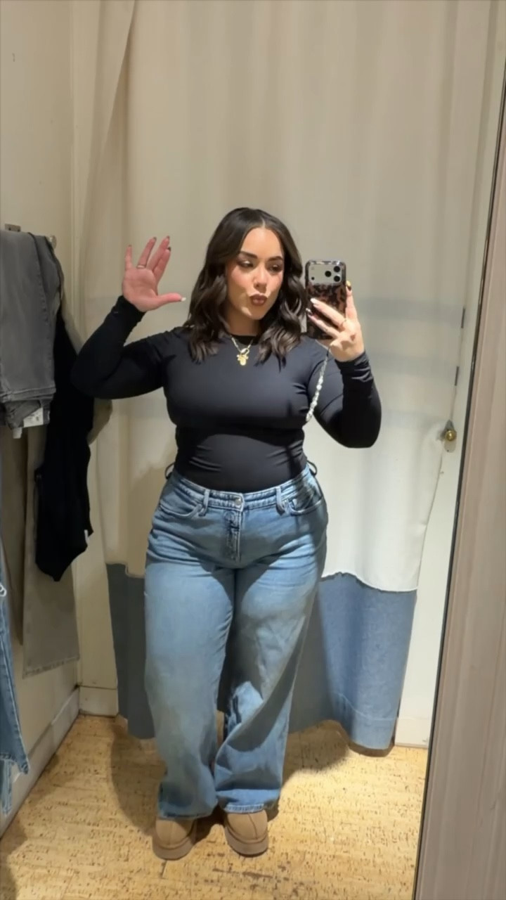 Curvy midsize millennial trying Garage Jeans for the first time ✨ wearing size 13 in every pair and large in the sweater! 

Bust: 37” Waist: 31” Hips: 45” Height: 5’2”

#LTKMidsize #LTKootd #LTKPetite