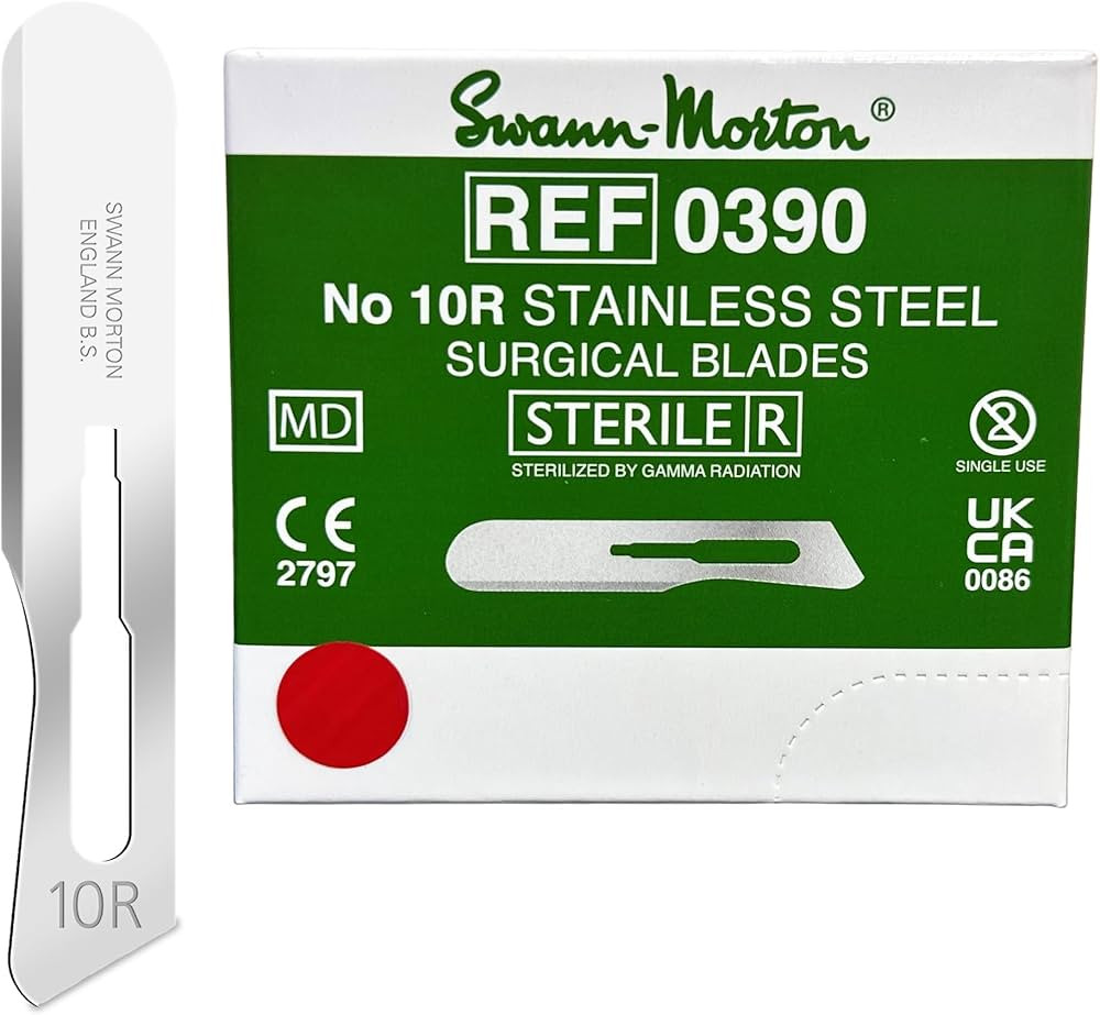 Swann Morton Scalpel Blade #10R - Sterile Dermaplane Blade for Face, Dermaplaning for Women & Men... | Amazon (US)