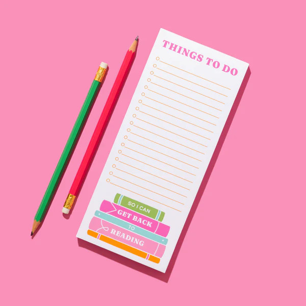 Book Lovers Things to Do Notepad | Joy Creative Shop