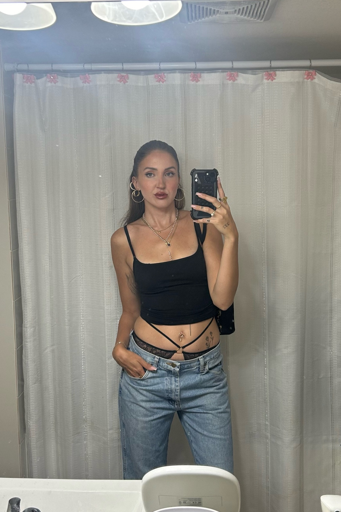 Lingerie, tank top, spaghetti strap