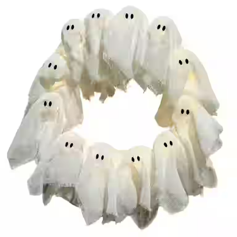 Halloween Light Up Glowing Ghost Wreath, 12 LED Light-Up Ghost Decor, Halloween Spooky Wreaths fo... | Walmart (US)