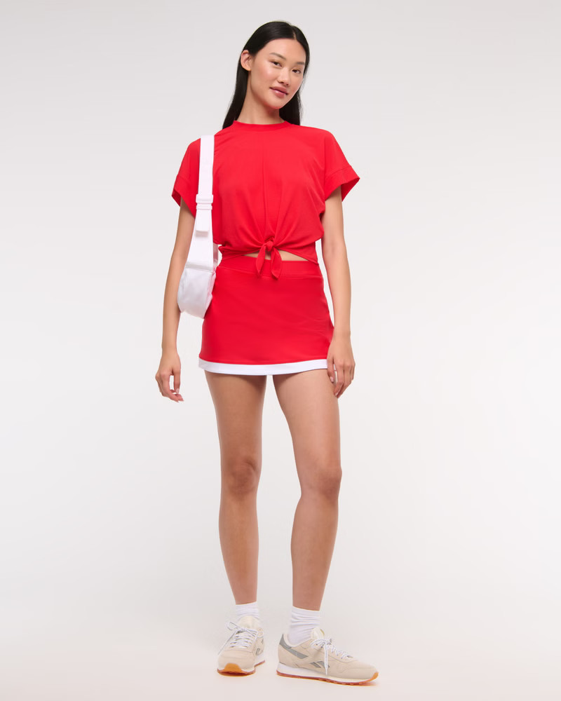 YPB Featherweight Tie-Front Tee | Abercrombie & Fitch (US)