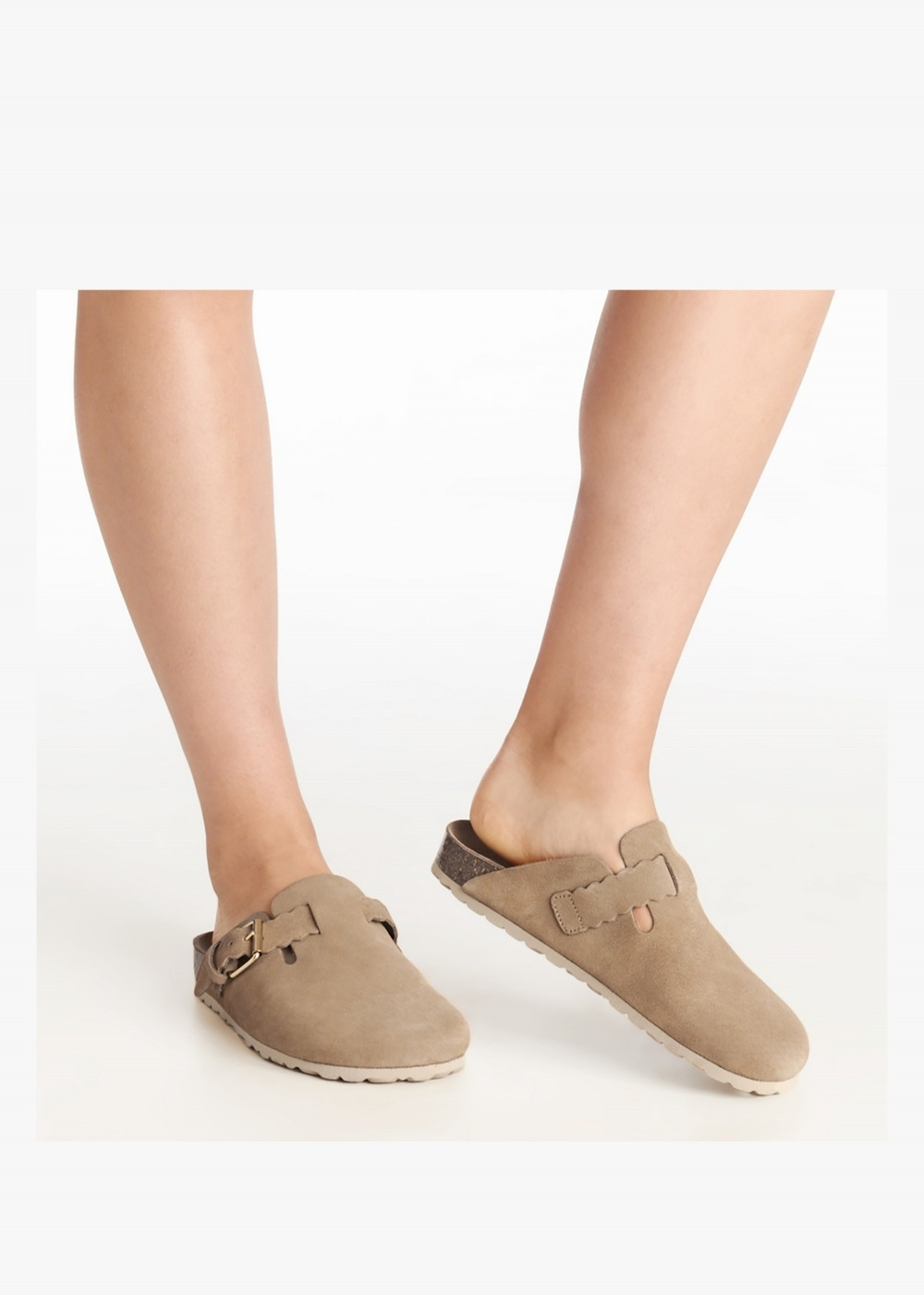 Iclog Beige Suede Clogs | Daniel Footwear (UK)