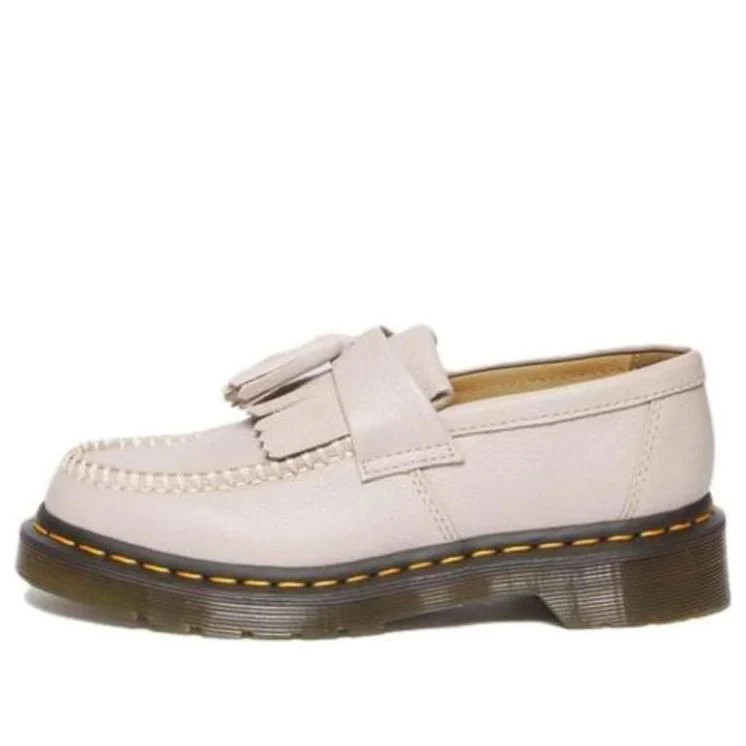 (WMNS) Dr. Martens Adrian Virginia Leather Tassel Loafers 'Vintage Taupe' | KICKS CREW