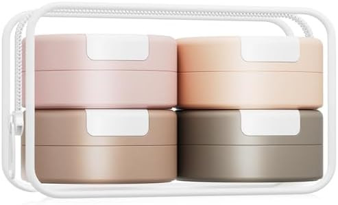 Gemice Travel Containers for Toiletries, Magnetic Travel Containers, TSA Approved Cream Jars with... | Amazon (US)