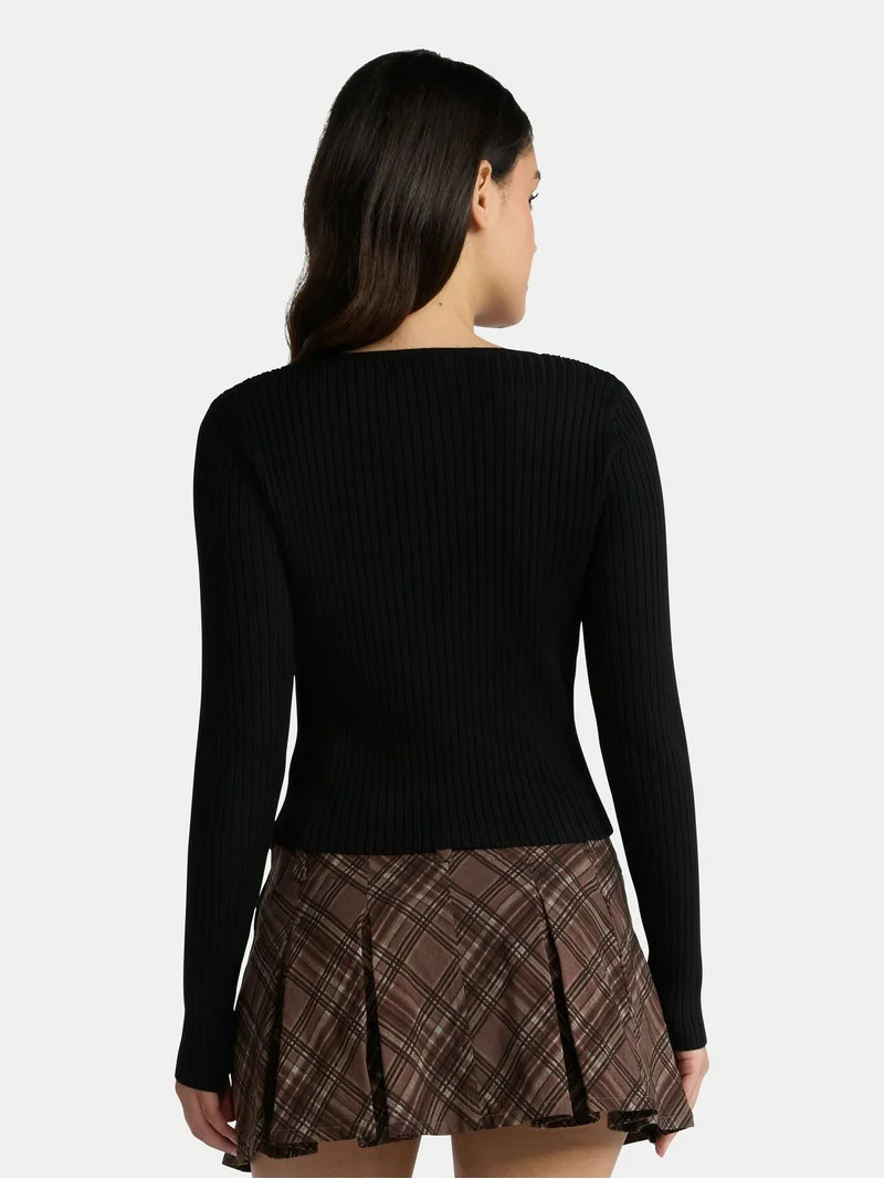 Madden NYC Women’s Zip Top with Long Sleeves, Sizes XXS-2XL | Walmart (US)