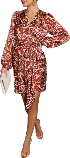 VICI Collection Erin Abstract Print Long Sleeve Minidress | Nordstrom | Nordstrom