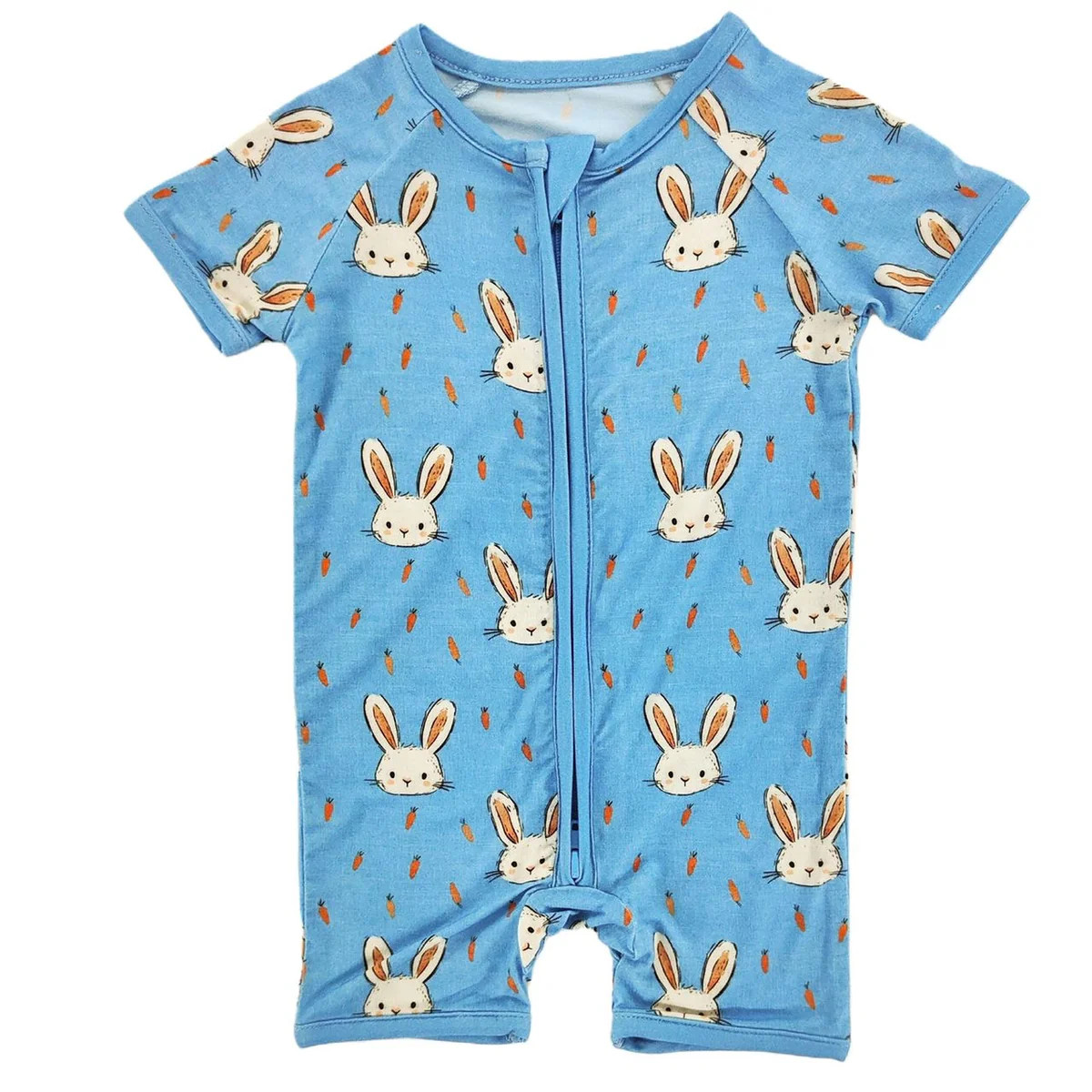 Garden Bunny Short Bamboo Romper | Little One Shop Co