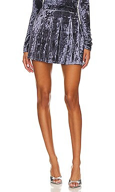 Lovers and Friends Emmry Mini Skirt in Steel Blue from Revolve.com | Revolve Clothing (Global)