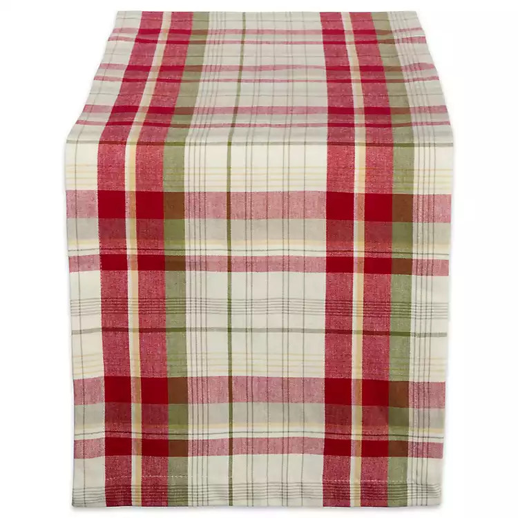 Christmas Orchard Plaid Table Runner | Kirkland's Home