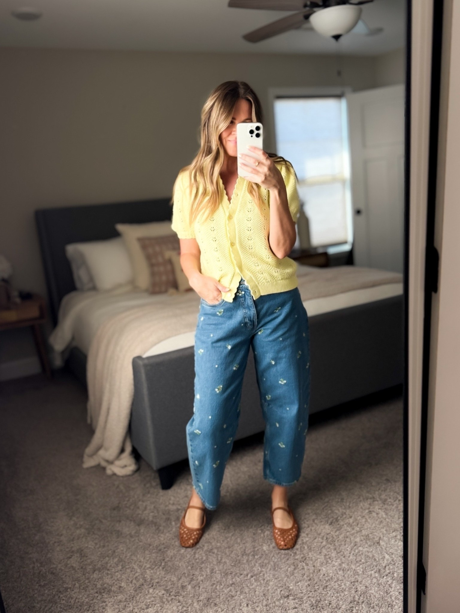 Cutest Walmart barrel jeans with the sweetest little embroidered flowers. These are so perfect for everyday wear! I’m in a 4 and fit true to size. 

#LTKdayinmylife #LTKOver40 #LTKootd