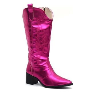 Bota Feminina Western Texana Cano Longo com Bordado | Dafiti (BR)