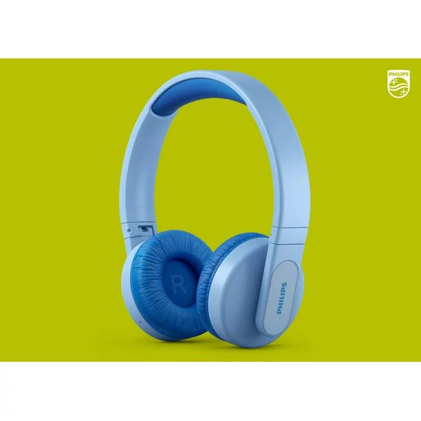 Philips K4206 Kids Wireless on-Ear Headphones with Parental Controls, Blue, TAK4206BL - Walmart.c... | Walmart (US)