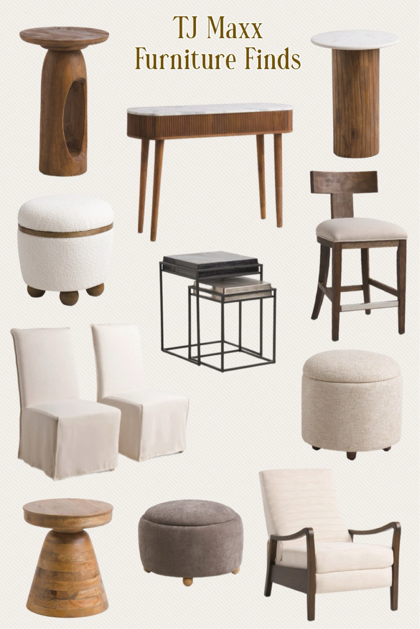 Affordable furniture finds from TJ Maxx 

#LTKhome #LTKstyletip