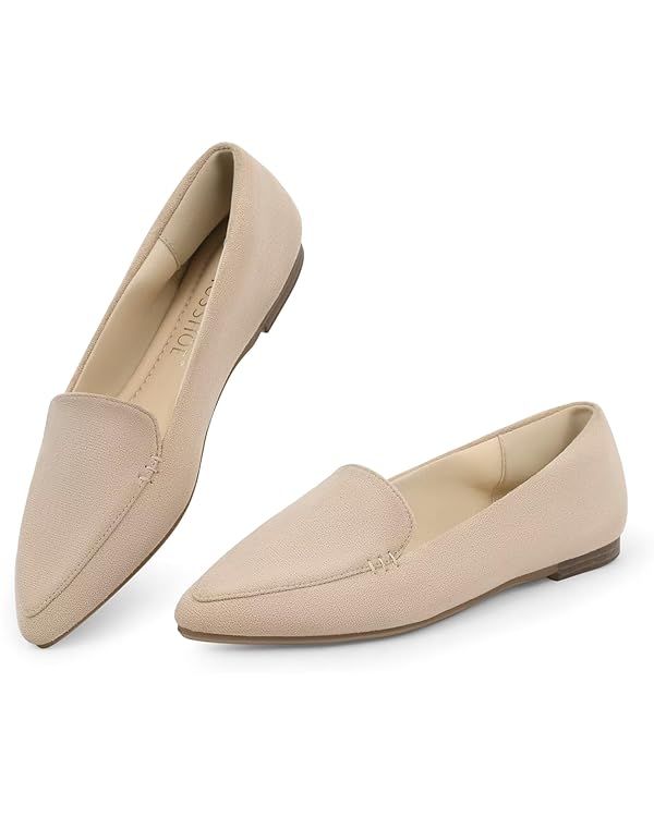 MUSSHOE Loafers for Women Comfortable Pointed Toe Memory Foam Women's Loafers | Amazon (US)