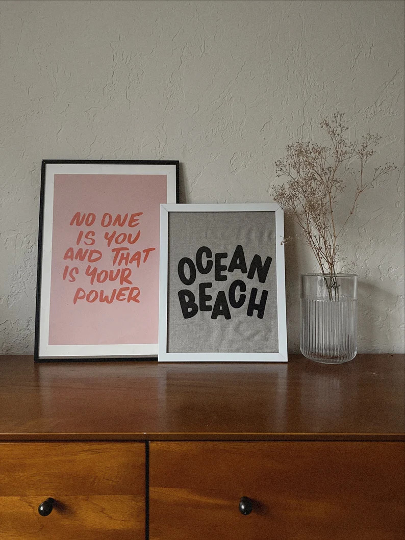 Custom Linen Lettering, Linen Wall Decor, Personalized Gift, Natural Linen - Etsy | Etsy (US)