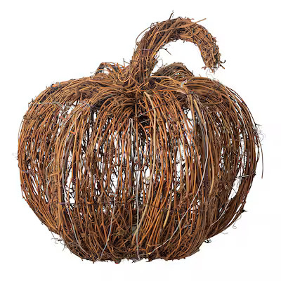 Holiday Living Lighted Wicker Pumpkin | Lowe's