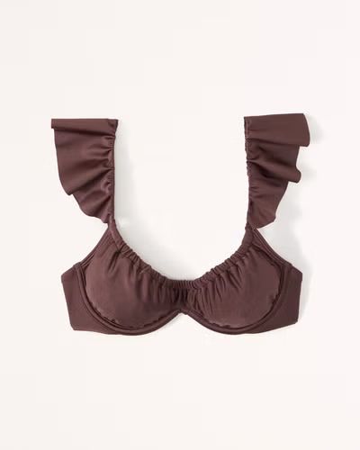 Ruffle Strap Underwire Bikini Top | Abercrombie & Fitch (US)