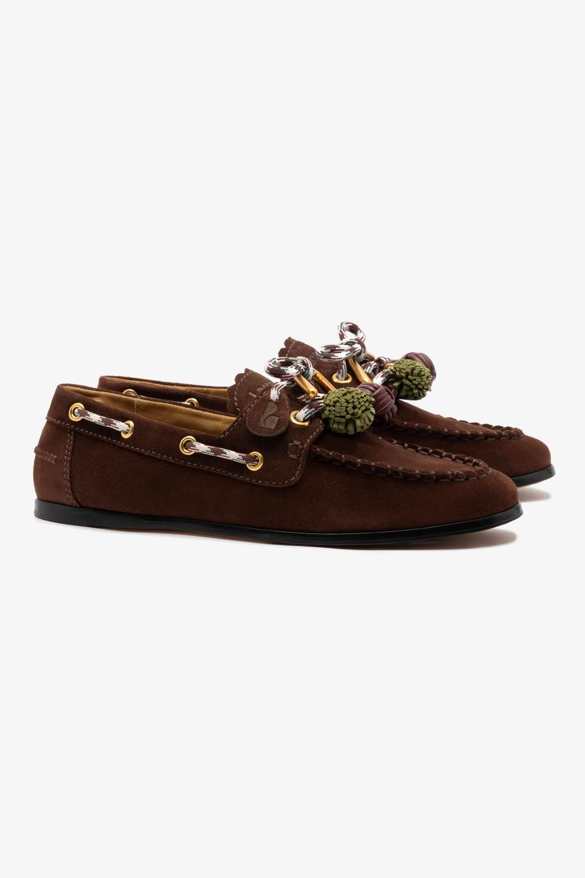 Cyprus Boat Shoe In Brown Suede | Larroude