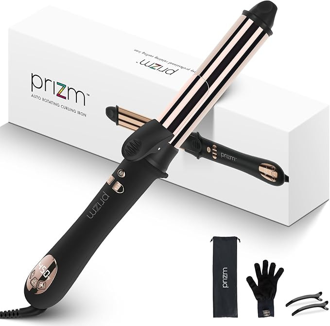Prizm Nano Titanium Automatic Rotating Curling Iron 1.25 Inch Worldwide Dual Voltage Curling Wand... | Amazon (US)