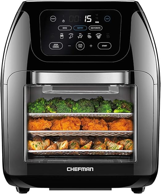CHEFMAN Multifunctional Digital Air Fryer+ Rotisserie, Dehydrator, Convection Oven, 17 Touch Scre... | Amazon (US)