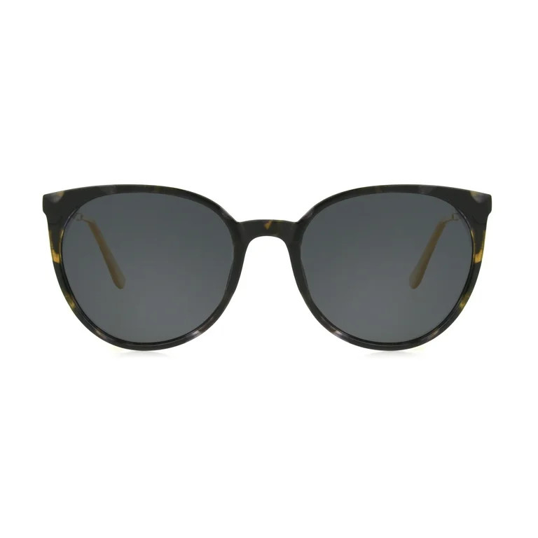 Foster Grant Women's Polarized Round Sunglasses, Tortoise Blue | Walmart (US)