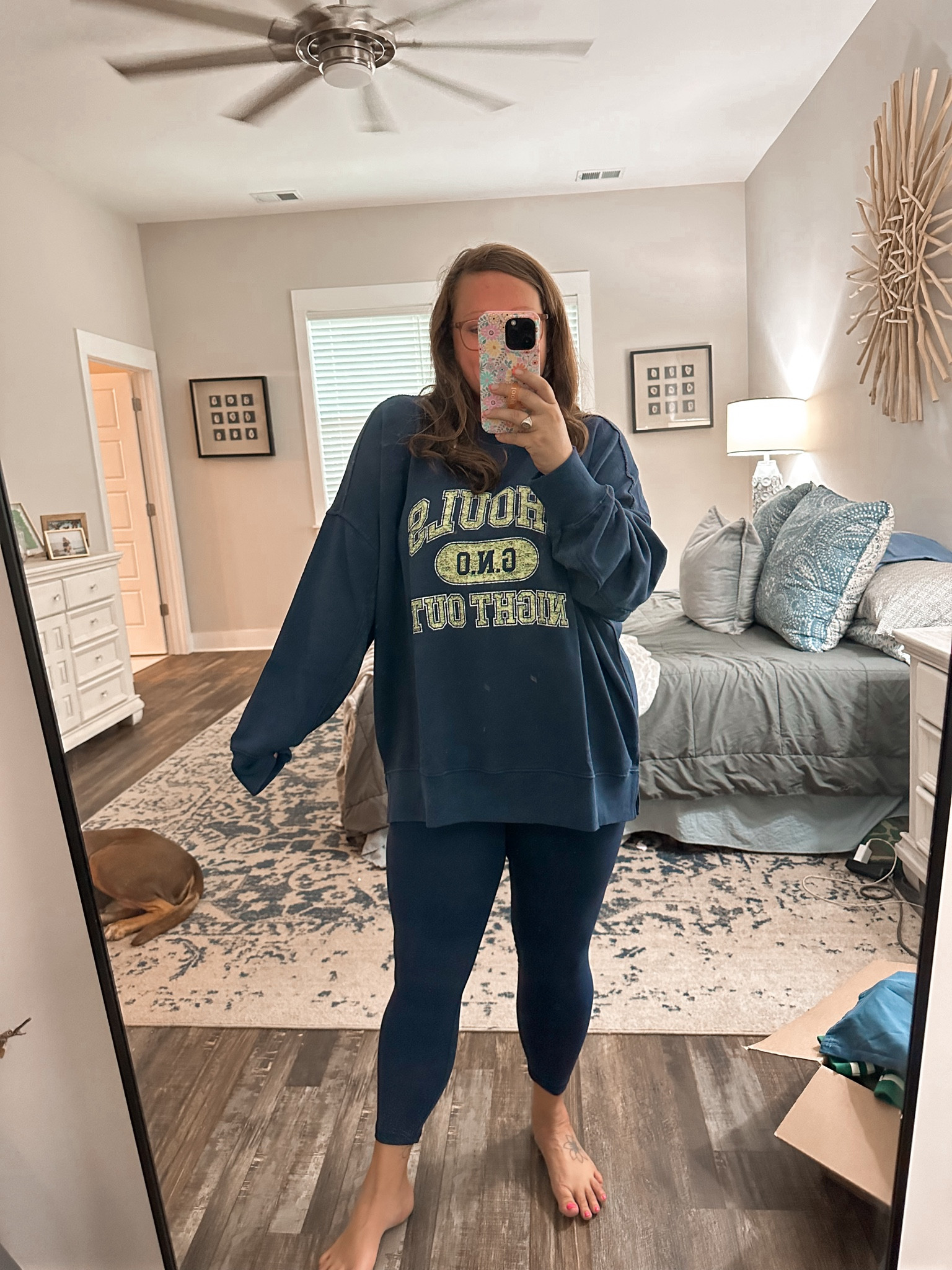 Spooky season is almost here!! 

Sweatshirt is oversized. Wearing a Large in it as well as the leggings  

#LTKFallSale #LTKMidsize #LTKFindsUnder50