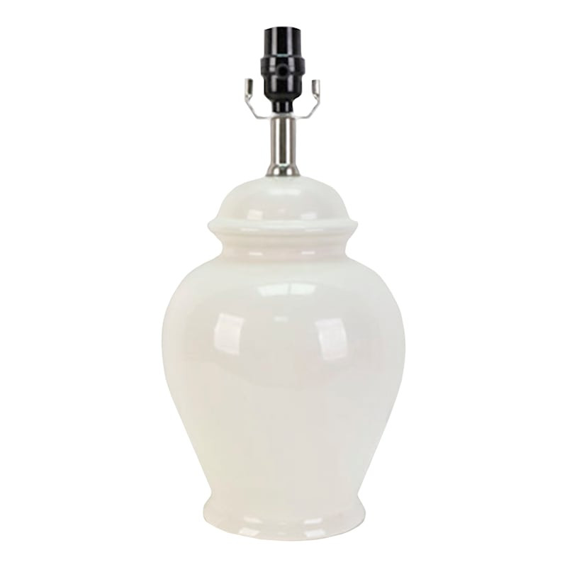 White Ceramic Ginger Jar Lamp, 16.5" | At Home