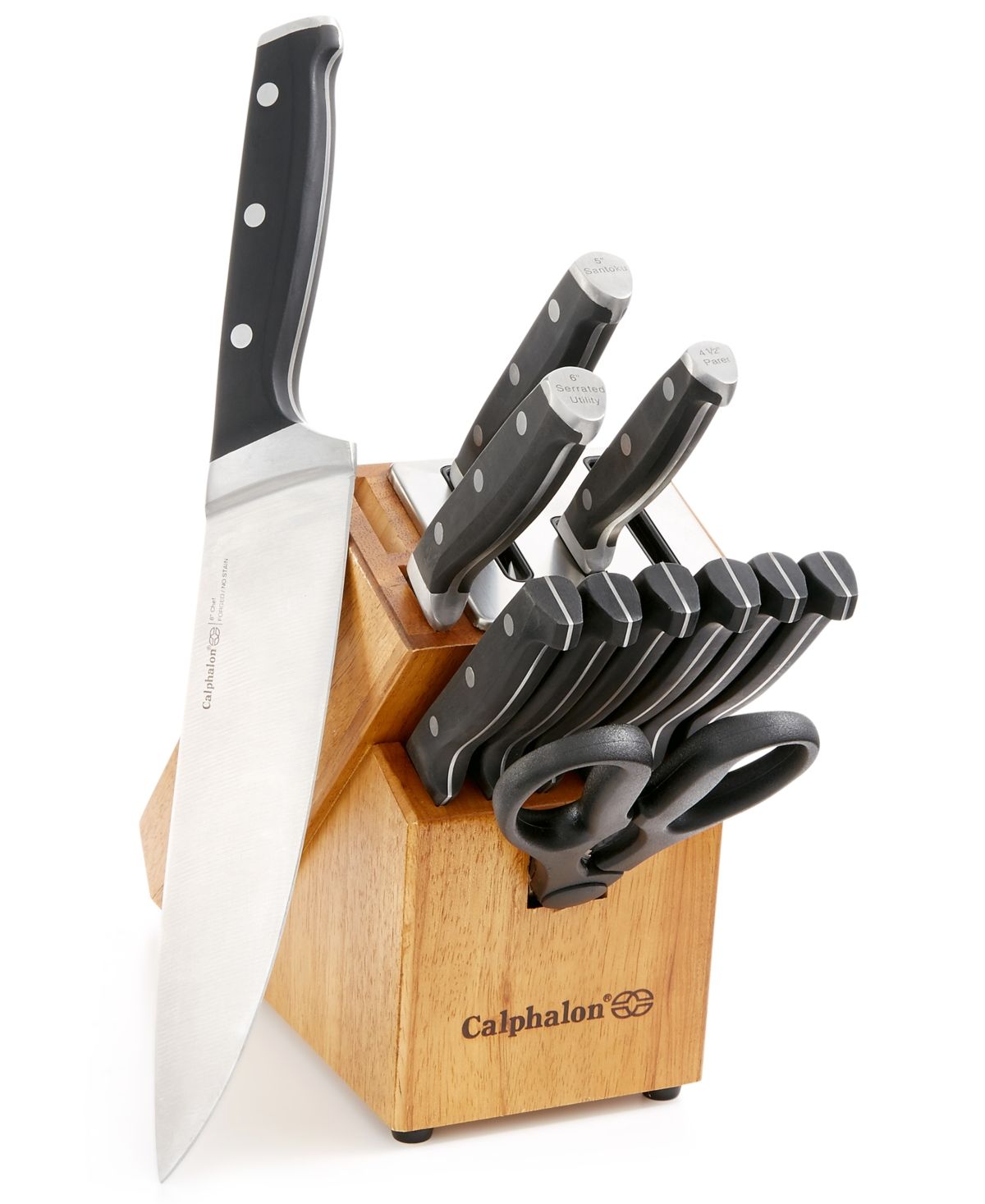Calphalon SharpIN 12-Pc. Classic Self-Sharpening Cutlery Set | Macys (US)