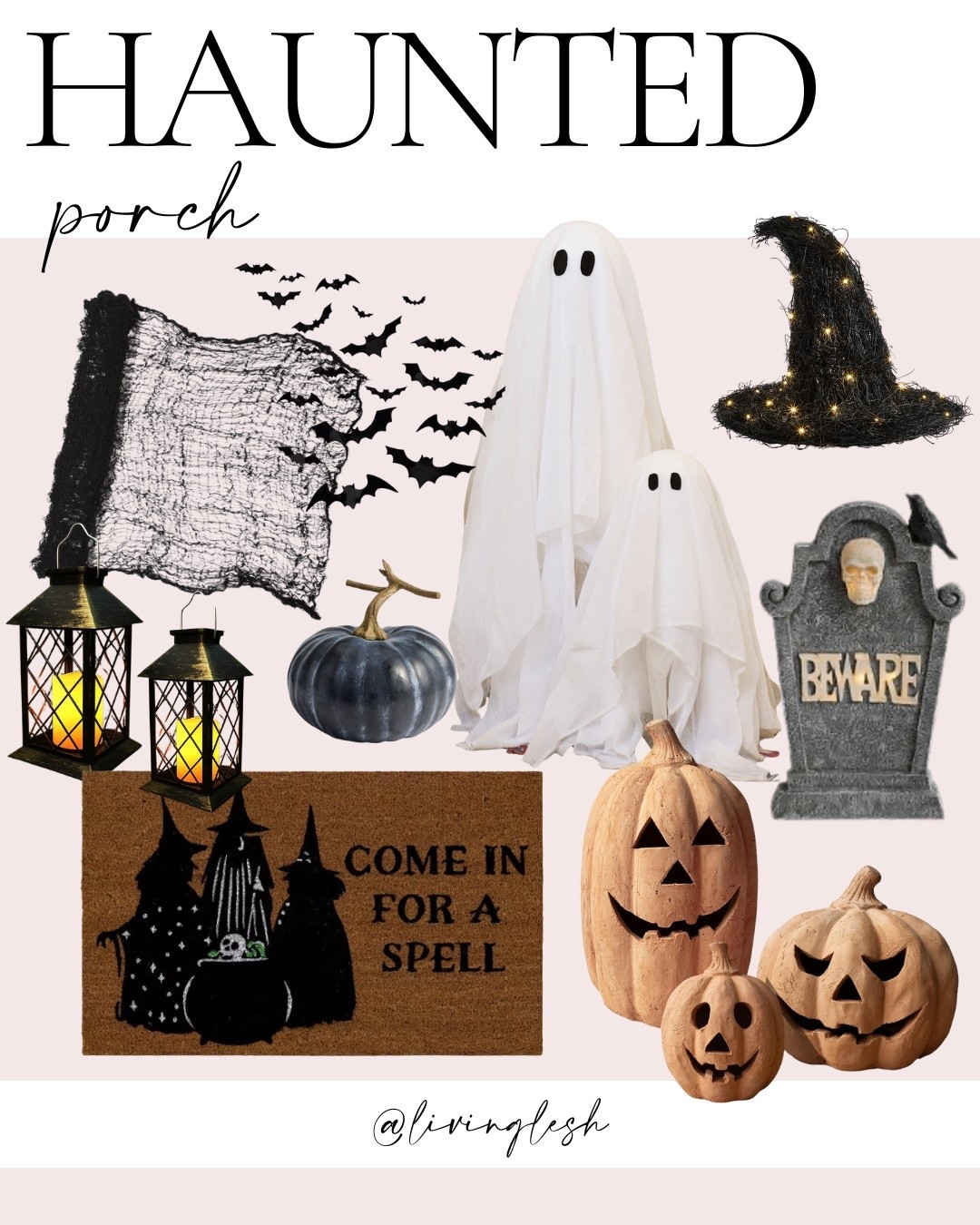Halloween | Halloween porch decor | porch decorations | holiday decor | Halloween decor | home decor | porch | entry mat | spider web | witch hat | ghosts

#LTKSeasonal #LTKFindsUnder100 #LTKHome