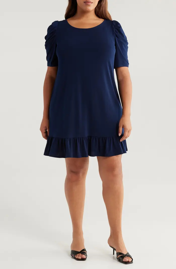 Puff Sleeve Jersey Dress | Nordstrom