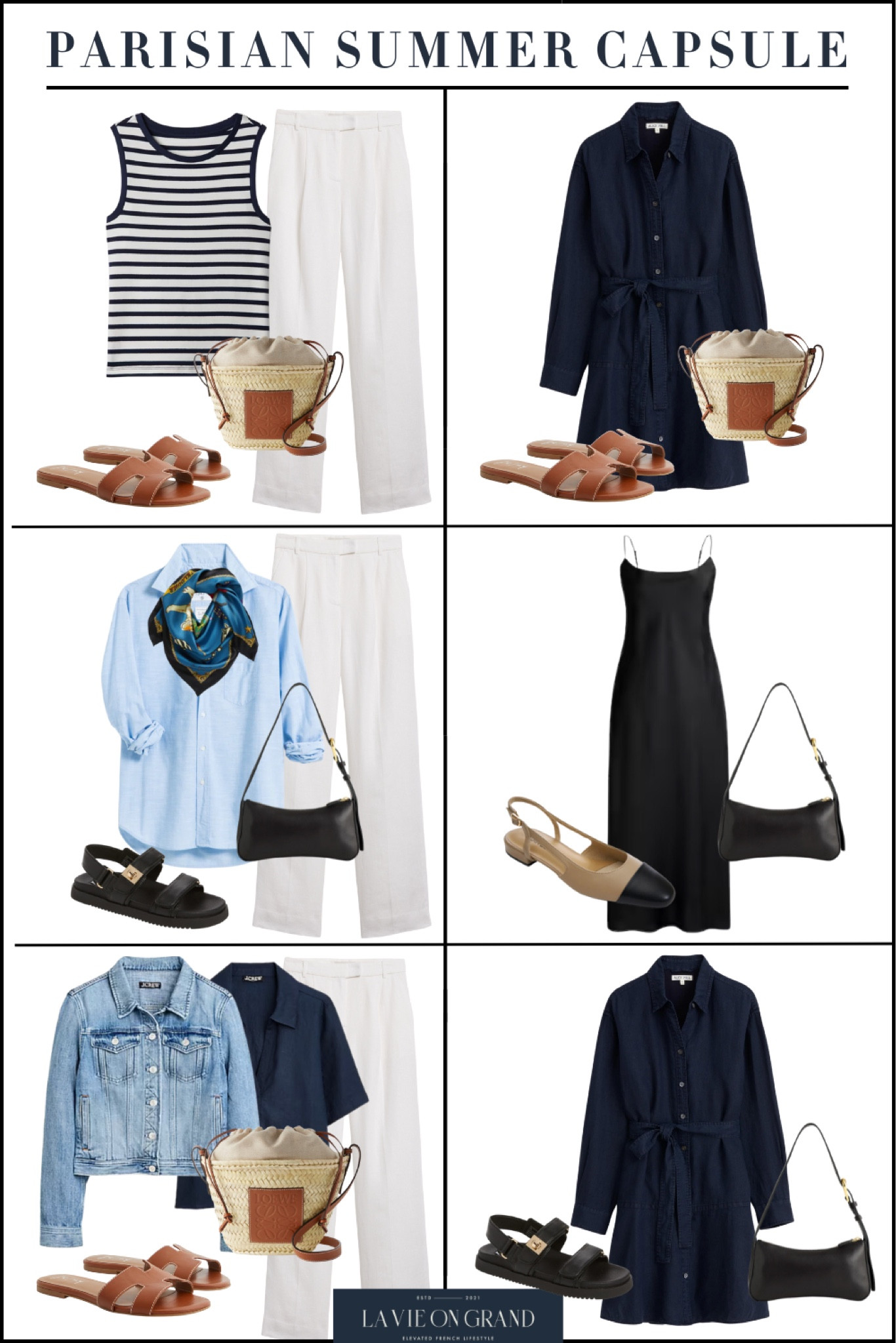 Capsule Wardrobe 
Summer Outfit
Parisian Inspired 
Vacation 

#LTKStyleTip #LTKOver40 #LTKSeasonal