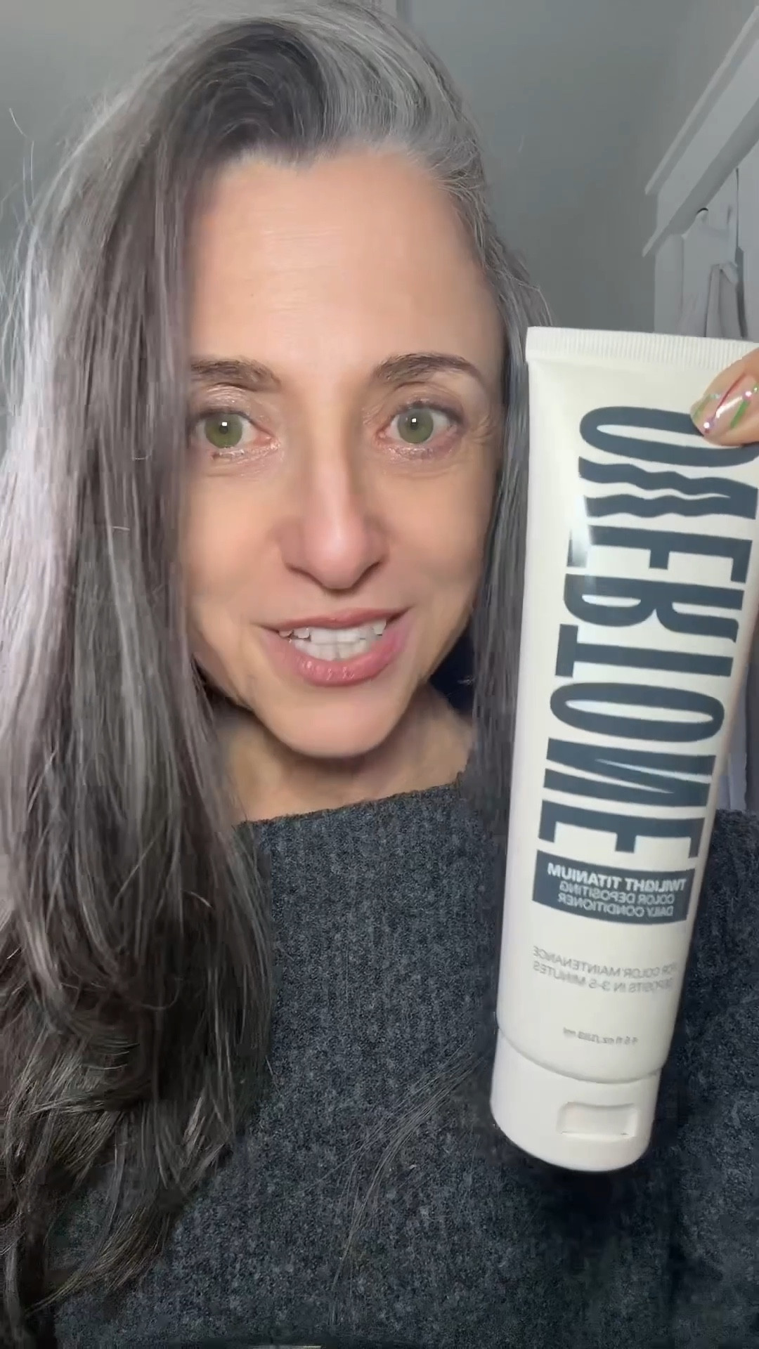 @overtone color depositing hair mask and daily conditioner are a fun way to play with hair color without the commitment. Temporary hair color! #overtone#silverovertone#colordepositing#colorconditioner#grayhair#silversisters

#LTKBeauty