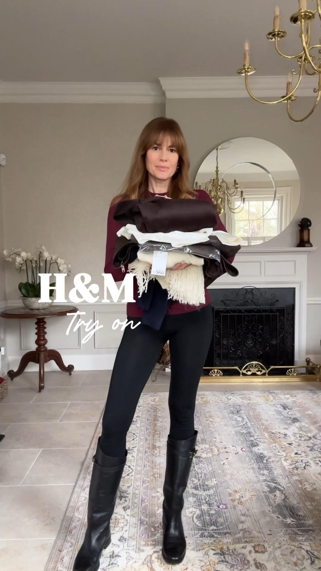 H&M try on haul
Fringe jumper size M
Brown coat size M
Brown Plaid trousers size 12
Navy collar cardigan size M
Fine knit triangle scarf
Brown faux leather midi skirt size 10
White satin shirt size M


#LTKautumn #LTKwinter #LTKuk