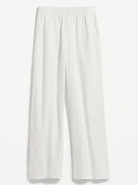High-Waisted Linen-Blend Wide-Leg Pants for Women | Old Navy (US)