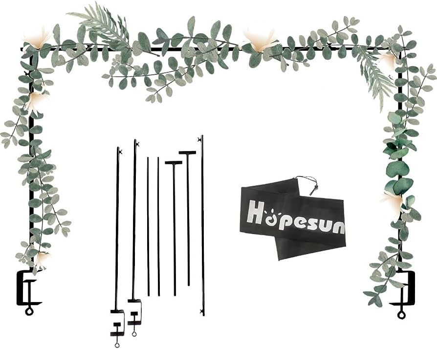 Hopesun Over The Table Rod Stand Adjustable, 63-102" (5.3-8.5ft) Length, Metal Balloon Flower Arc... | Amazon (US)