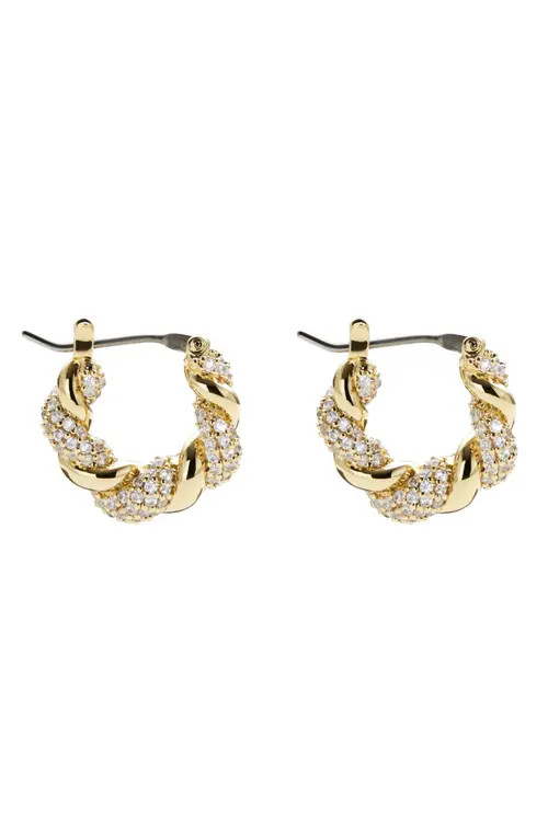 Ana Luisa Twisted Hoop Earrings - Paris Small Pave in Gold at Nordstrom | Nordstrom