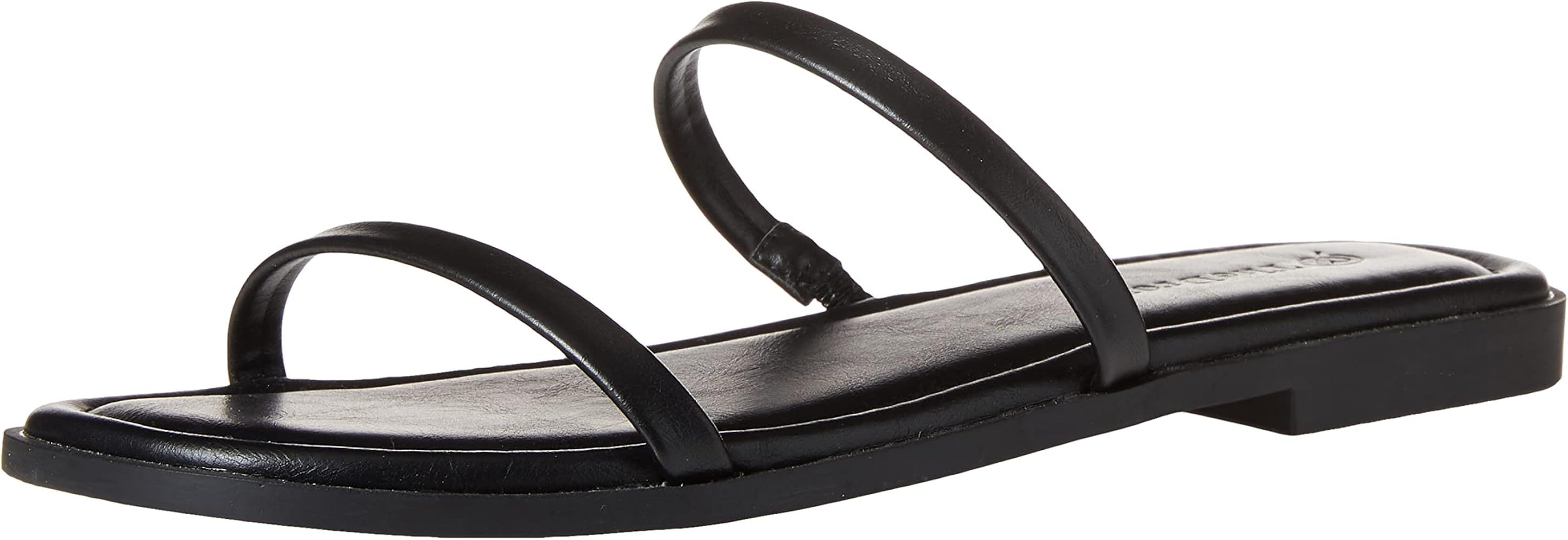 The Drop Women's Paris Square Toe Two Strap Flat Sandal | Amazon (US)