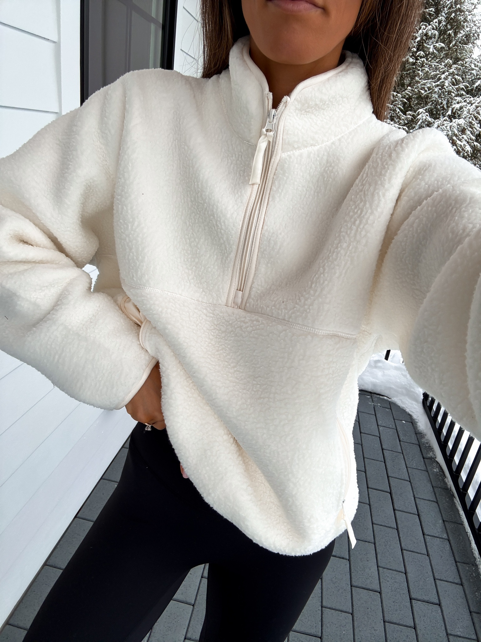 Wearing a small spring pullover and xsmall black Amazon leggings

#LTKmomlife #LTKfitnessgoals #LTKActive