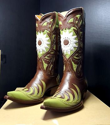 NEW BOOT STAR BY OLD GRINGO WOMEN'S Cowboy Boots Brown Green White Star 7.5 B  | eBay | eBay US