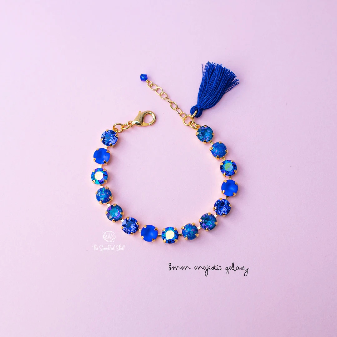 Majestic Galaxy 8mm Bracelet optional Tassel - Etsy | Etsy (US)