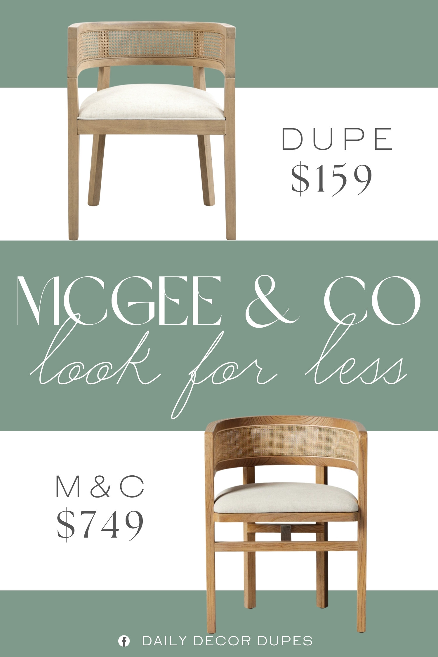The McGee & Co. Valissa Dining Armchair combines a natural wood frame, woven cane back, and cushioned seat for an elegant yet relaxed look around the dining table. Its compact armchair design adds a touch of texture and character without making the space feel heavy. Perfect for coastal, organic modern, transitional, and neutral dining rooms, this style also works beautifully as an occasional accent chair. 🪑✨🏡

Home more affordable option find similar look for less budget friendly affordable cheap cheaper beautiful pretty. Clearance sale coupon code discount code promo code luxury Inspo inspiration inspired by idea ideas Love like these? I share multiple every day in my FB group.
#McGeeAndCoInspired #ValissaDiningChair #CaneDiningChair #DiningArmchair #CaneFurniture #WoodDiningChair #DiningRoomFurniture #DiningRoomInspo 

 #LTKHome