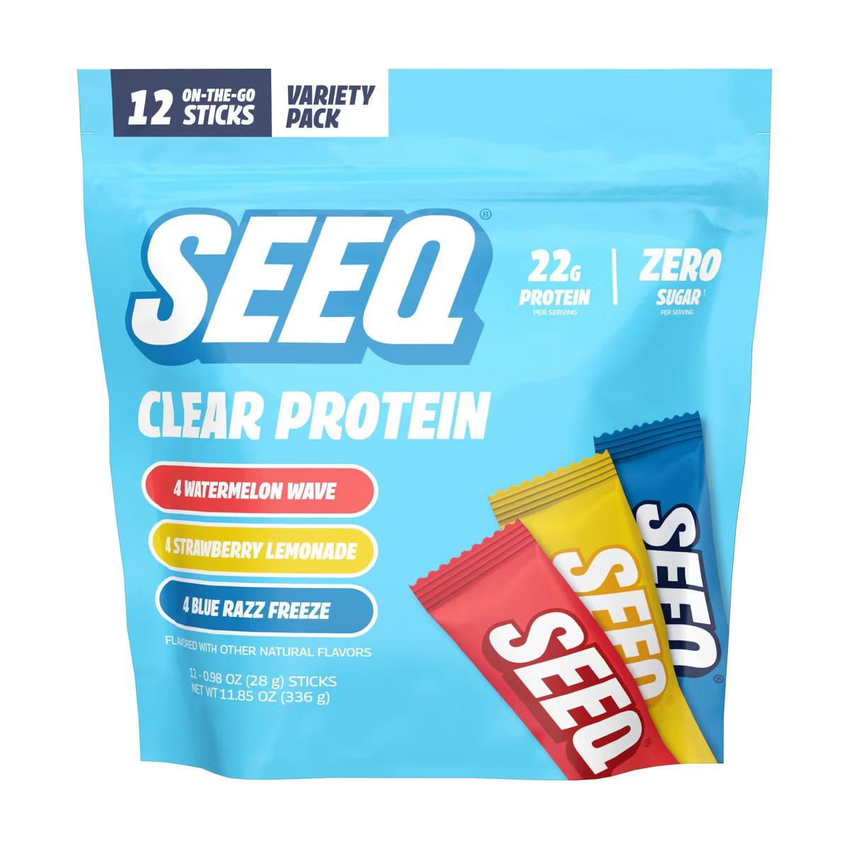 Seeq Clear Protein Powder On the Go - Multi Flavor Pack - 12ct | Target