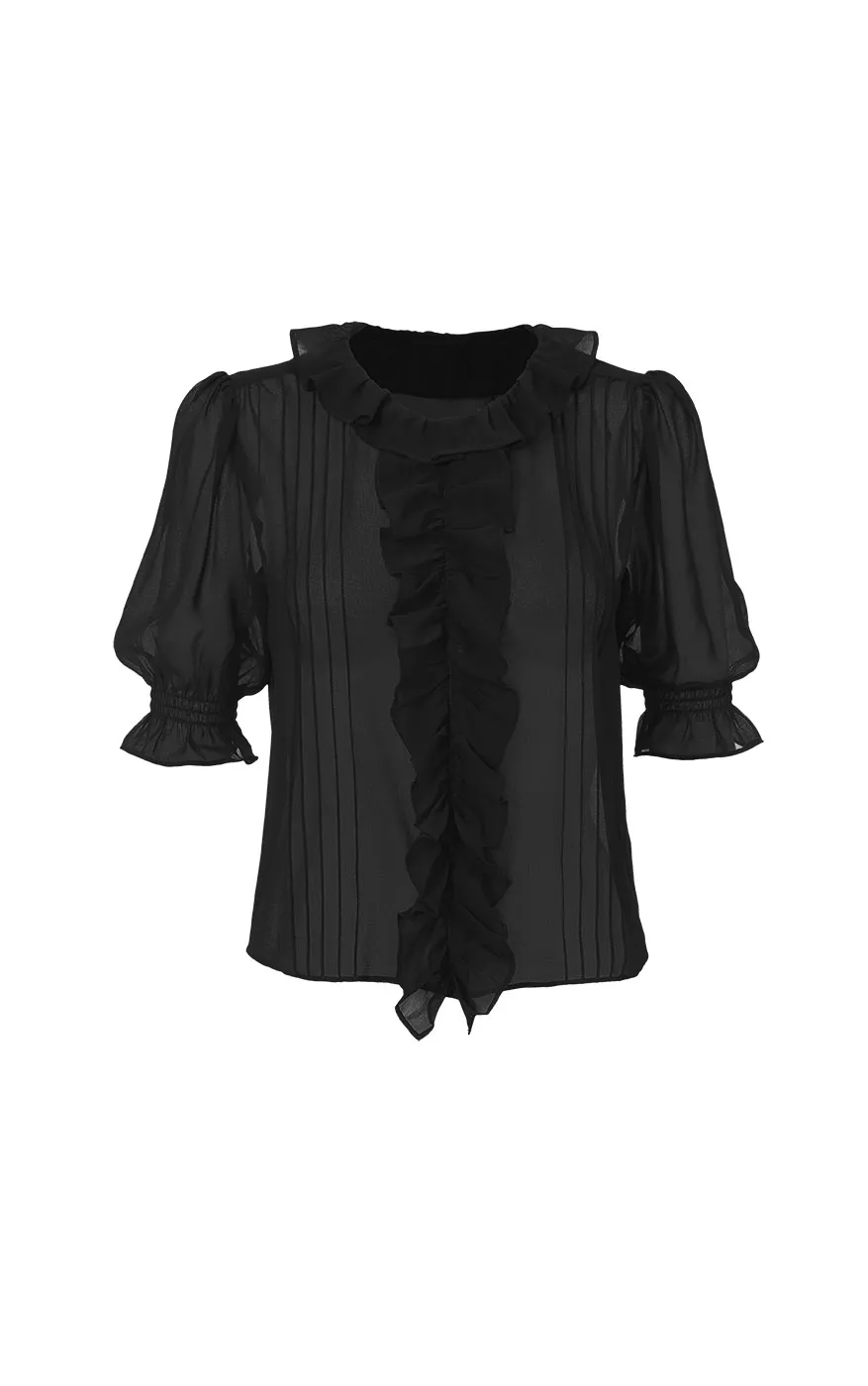 Mesha Blouse in Black Glitter curated on LTK