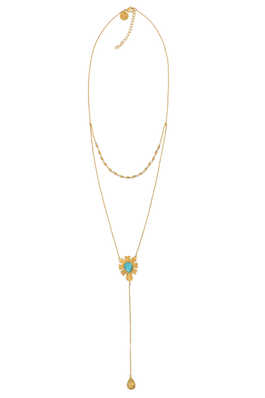 Christina Greene Layered Lariat Turquoise Necklace | Pinto Ranch | Pinto Ranch