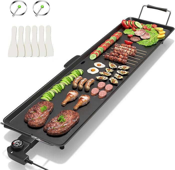 COSTWAY 35" Electric Griddle Teppanyaki Grill, Nonstick Extra Large Cooking Plate for Pancake Bar... | Amazon (US)