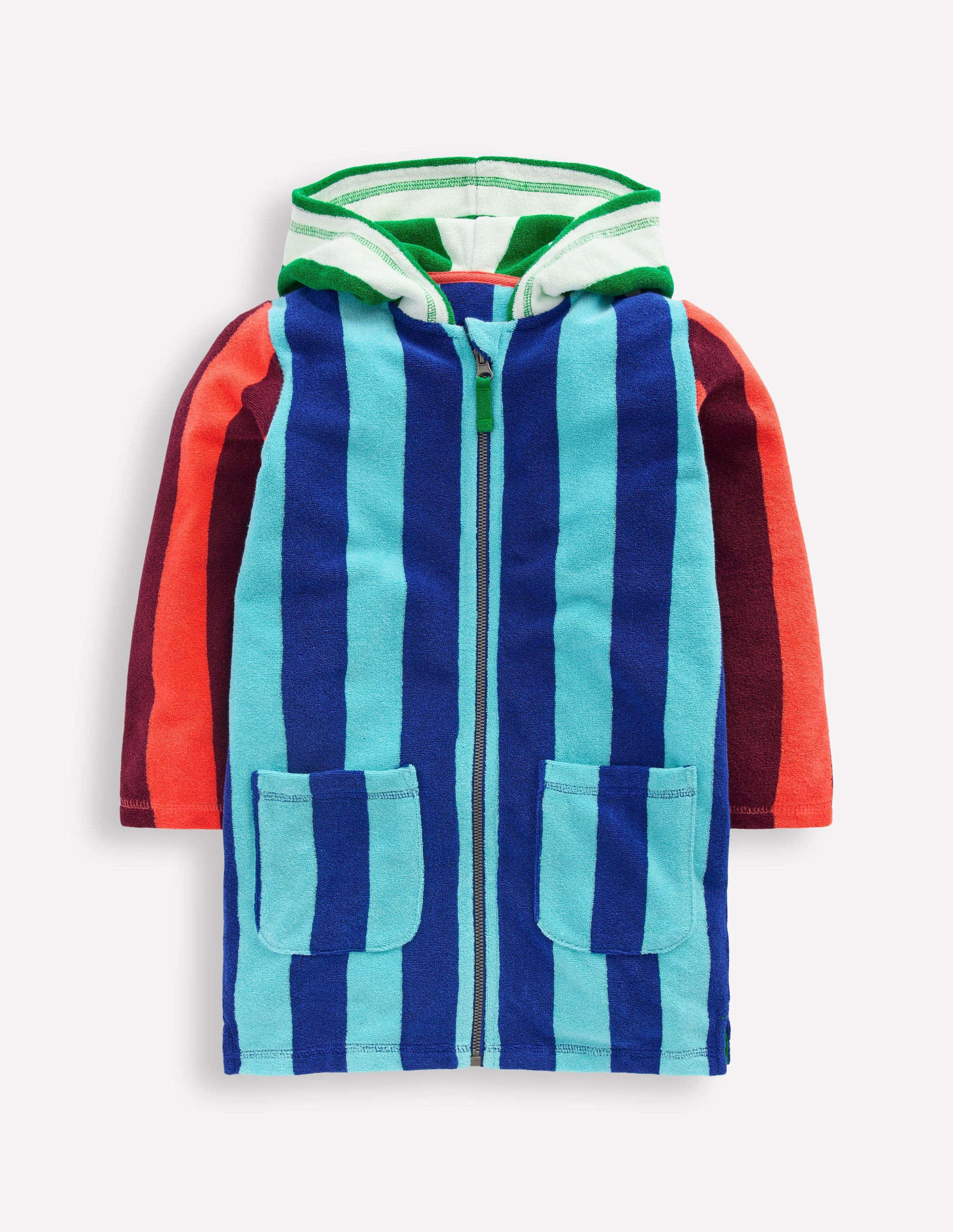 Towelling Zip-Up Throw-On-Hotch Stripe | Boden UK